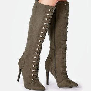 Knee High Military Style Boot